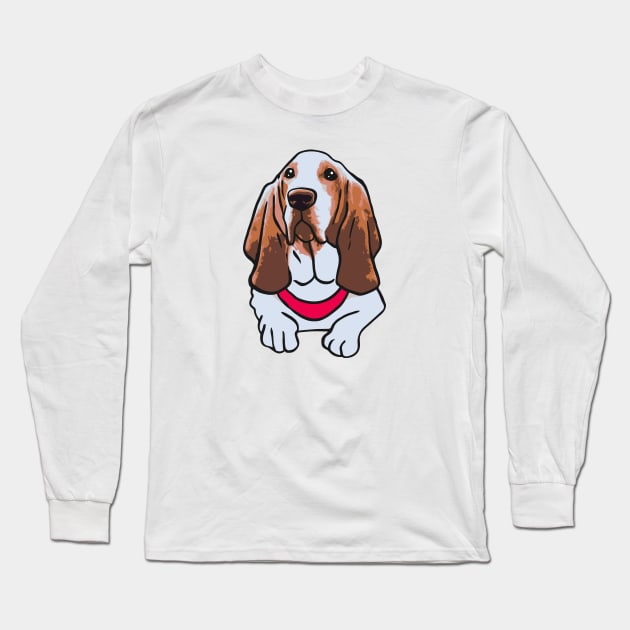 Basset Hound Dog Long Sleeve T-Shirt by PetinHeart